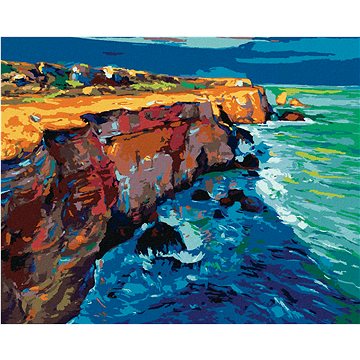 

Diamondi - VLNY NARÁŽEJÍCÍ DO SKAL, 40x50 cm, bez rámu a bez vypnutí plátna