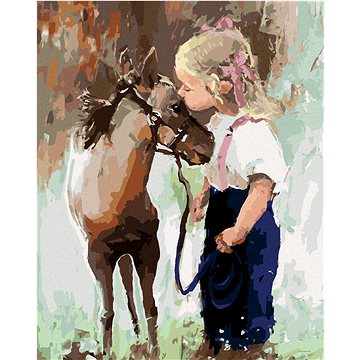 

Diamondi - HOLČIČKA A PONÍK, 40x50 cm, bez rámu a bez vypnutí plátna