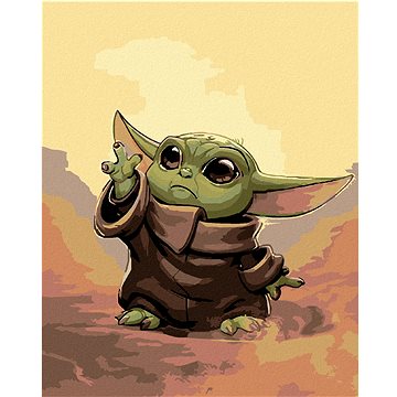 

Diamondi - Diamantové malování - BABY YODA, 40x50 cm, Vypnuté plátno na rám