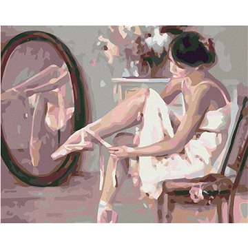 

Diamondi - BALETKA PŘED ZRCADLEM, 40x50 cm, bez rámu a bez vypnutí plátna