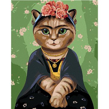 

Diamondi - FRIDA KAHLO JAKO KOČKA, 40x50 cm, vypnuté plátno na rám