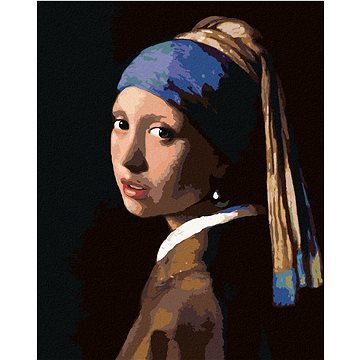 

Diamondi - DÍVKA S PERLOU (J. VERMEER), 40x50 cm, vypnuté plátno na rám