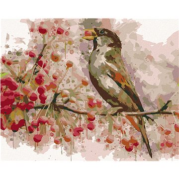

Diamondi - PTÁK A JEŘABINY, 40x50 cm, bez rámu a bez vypnutí plátna