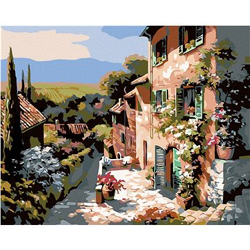 

Diamondi - DŮM V TOSKÁNSKU, 40x50 cm, vypnuté plátno na rám