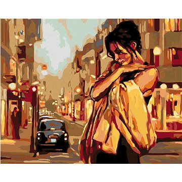 

Diamondi - OSAMĚLÁ ŽENA NA ULICI, 40x50 cm, vypnuté plátno na rám