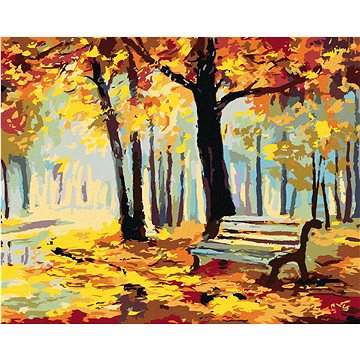

Diamondi - LAVIČKA V PARKU, 40x50 cm, bez rámu a bez vypnutí plátna