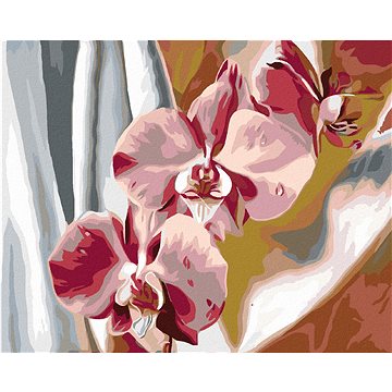 

Diamondi - RŮŽOVÁ ORCHIDEJ, 40x50 cm, vypnuté plátno na rám