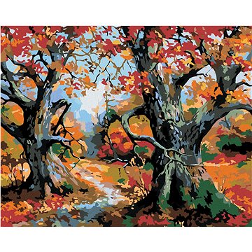 

Diamondi - STROMY A PODZIMNÍ KRAJINA, 40x50 cm, vypnuté plátno na rám