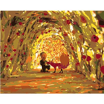 

Diamondi - MALÝ PRINC V TUNELU Z RŮŽÍ, 40x50 cm, vypnuté plátno na rám