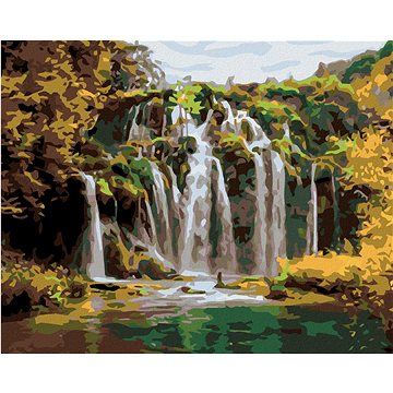 

Diamondi - VODOPÁD NA PODZIM, 40x50 cm, bez rámu a bez vypnutí plátna