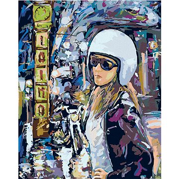 

Diamondi - MOTORKÁŘKA VE MĚSTĚ, 40x50 cm, bez rámu a bez vypnutí plátna