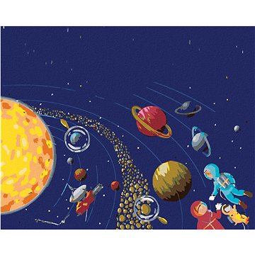 

Diamondi - VESMÍR A KOSMONAUTI, 40x50 cm, bez rámu a bez vypnutí plátna