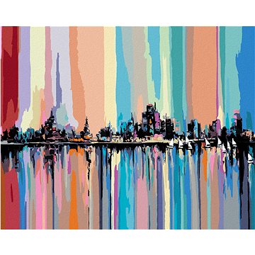 

Diamondi - NOČNÍ MĚSTO V DUHOVÝCH BARVÁCH, 40x50 cm, bez rámu a bez vypnutí plátna
