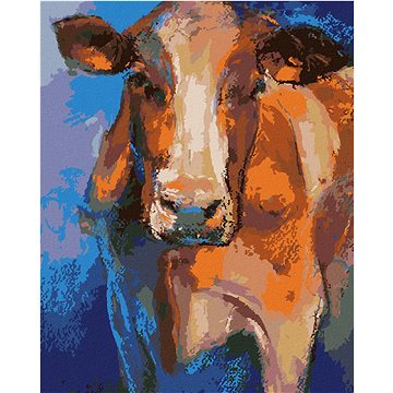 

Diamondi - BAREVNÁ HLAVA KRÁVY, 40x50 cm, bez rámu a bez vypnutí plátna