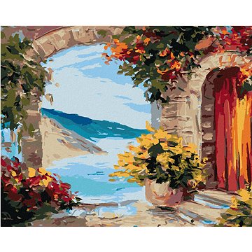 

Diamondi - KVĚTINOVÁ BRÁNA U MOŘE, 40x50 cm, vypnuté plátno na rám