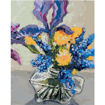 

Diamondi - KOSATCE A PAMPELIŠKY VE VÁZE, 40x50 cm, bez rámu a bez vypnutí plátna