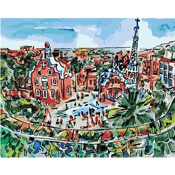 

Diamondi - BAREVNÁ BARCELONA, 40x50 cm, bez rámu a bez vypnutí plátna