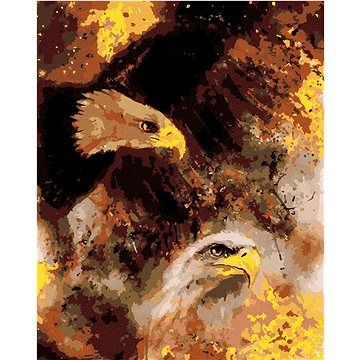 

Diamondi - DVA ORLI V KOSMICKÉM PROSTORU, 40x50 cm, bez rámu a bez vypnutí plátna
