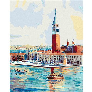 

Diamondi - OSTROV SAN GIORGIO V BENÁTKÁCH, 40x50 cm, vypnuté plátno na rám