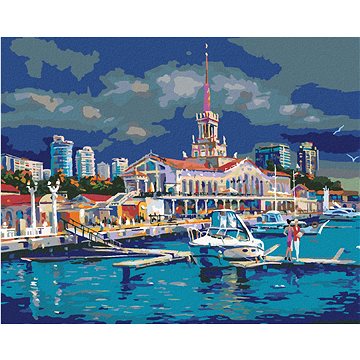 

Diamondi - PŘÍSTAV V SOCHI, 40x50 cm, vypnuté plátno na rám