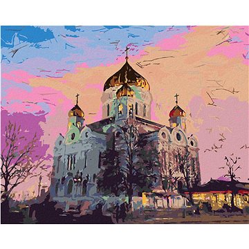 

Diamondi - KATEDRÁLA KRISTA SPASITELE V MOSKVĚ, 40x50 cm, vypnuté plátno na rám