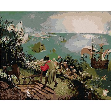 

Diamondi - PÁD IKARŮV (PIETER BRUEGEL), 40x50 cm, vypnuté plátno na rám