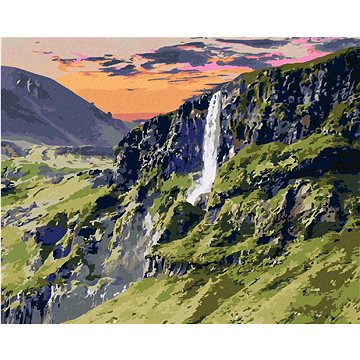 

Diamondi - KRAJINA A VODOPÁD, 40x50 cm, vypnuté plátno na rám