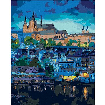 

Diamondi - TEMNÁ PRAHA, 40x50 cm, vypnuté plátno na rám