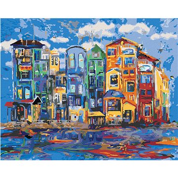 

Diamondi - AMSTERDAM PO DEŠTI, 40x50 cm, vypnuté plátno na rám
