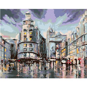 

Diamondi - MADRID A DEŠTIVÉ POČASÍ, 40x50 cm, bez rámu a bez vypnutí plátna