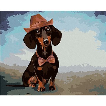 

Diamondi - Diamantové malování - JEZEVČÍK S KLOBOUKEM, 40x50 cm, Vypnuté plátno na rám
