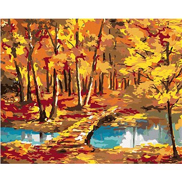 

Diamondi - PROCHÁZKA PŘES ŘEKU, 40x50 cm, vypnuté plátno na rám