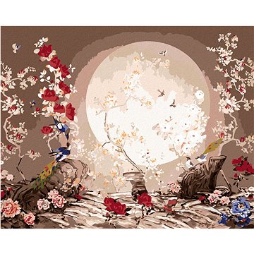 

Diamondi - JAPONSKO MĚSÍČNÍ KRAJINA S PTÁČKY, 40x50 cm, bez rámu a bez vypnutí plátna
