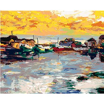 

Diamondi - RYBÁŘSKÁ VESNIČKA, 40x50 cm, vypnuté plátno na rám