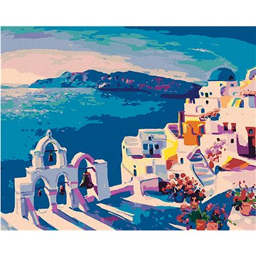 

Diamondi - SANTORINI SE ZVONY, 40x50 cm, bez rámu a bez vypnutí plátna