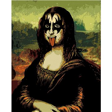 

Diamondi - MONA LISA JAKO ROCKOVÁ HVĚZDA, 40x50 cm, vypnuté plátno na rám
