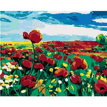 

Diamondi - VLČÍ MÁK NA POLI, 40x50 cm, bez rámu a bez vypnutí plátna