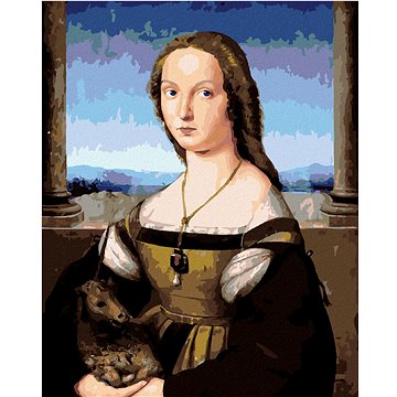 

Diamondi - DÁMA S JEDNOROŽCEM (RAFFAELLO SANTI), 40x50 cm, vypnuté plátno na rám