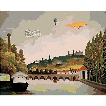 

Diamondi - POHLED NA MOST V SEVRES A KOPCE CLAMART (HENRI ROUSSEAU), 40x50 cm, vypnuté plátno na rám