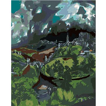 

Diamondi - POHLED NA TOLEDO (EL GRECO), 40x50 cm, bez rámu a bez vypnutí plátna