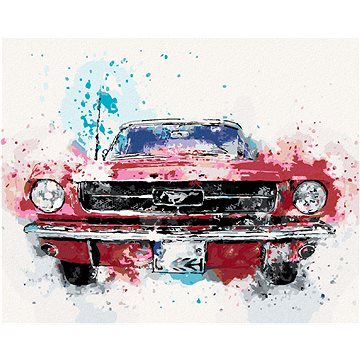 

Diamondi - Diamantové malování - AUTO MUSTANG, 40x50 cm, bez rámu a bez vypnutí plátna