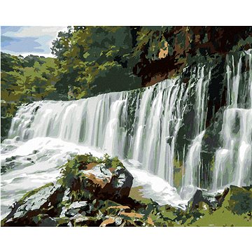 

Diamondi - VODOPÁD V ANGLII, 40x50 cm, vypnuté plátno na rám