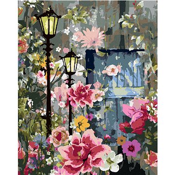 

Diamondi - JARNÍ KVĚTINY NA ULICI, 40x50 cm, vypnuté plátno na rám