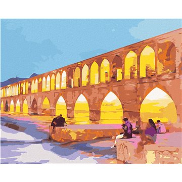 

Diamondi - OSVĚTLENÝ ALLAHVERDI KHAN MOST V ÍRÁNU, 40x50 cm, vypnuté plátno na rám