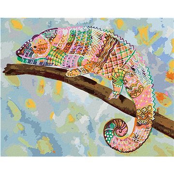 

Diamondi - PESTRÝ CHAMELEON, 40x50 cm, vypnuté plátno na rám