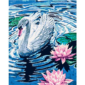

Diamondi - LABUŤ SE DVĚMA LEKNÍNY, 40x50 cm, bez rámu a bez vypnutí plátna