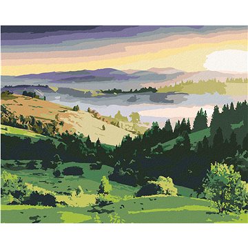 

Diamondi - KRAJINA KOPCE A STROMY, 40x50 cm, bez rámu a bez vypnutí plátna