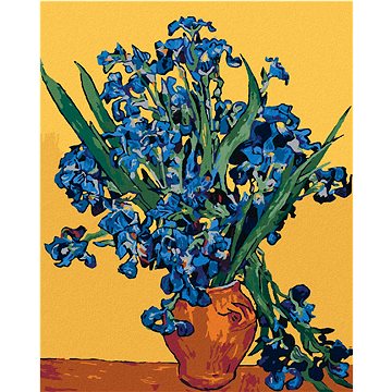 

Diamondi - KOSATCE NA ŽLUTÉM PODKLADU DLE VAN GOGHA, 40x50 cm, vypnuté plátno na rám