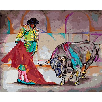 

Diamondi - BÝK A KORIDA, 40x50 cm, bez rámu a bez vypnutí plátna