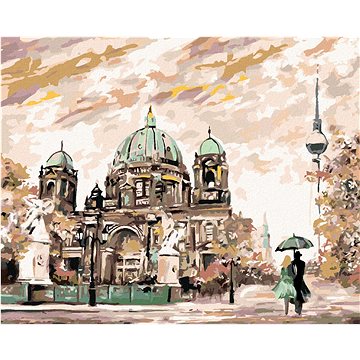 

Diamondi - POULIČNÍ POHLED NA BERLÍN, 40x50 cm, vypnuté plátno na rám